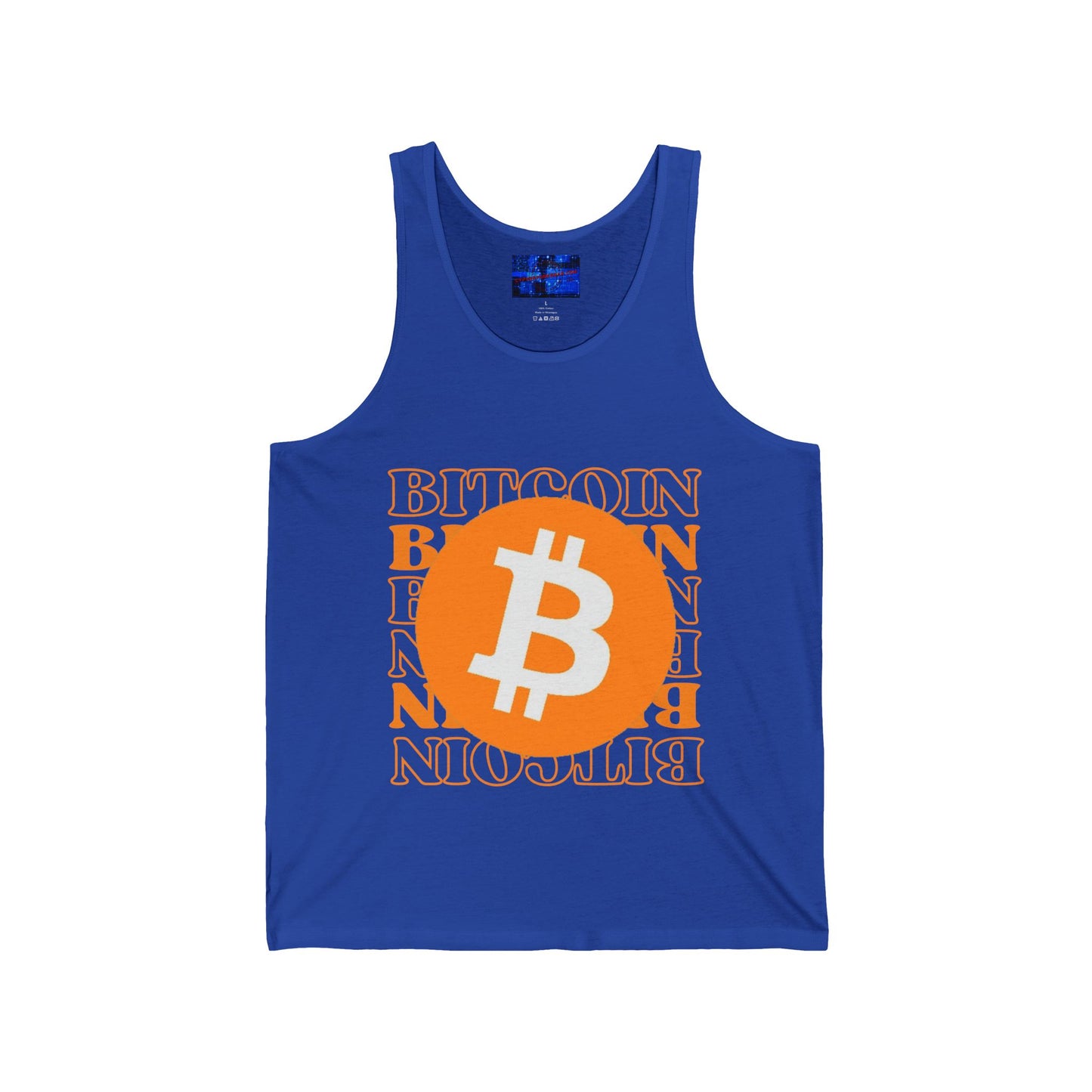 Bitcoin Bitcoin Bitcoin (BTC) Unisex Jersey Tank Top by cypherpunkgear.com