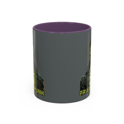 Frankenpunk Grey Accent Mug by CreepyCrafts.boo