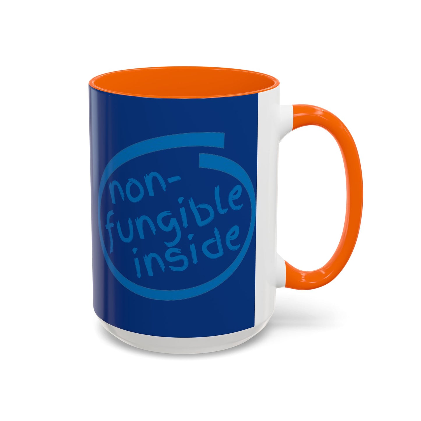 Non-Fungible Inside Dark Blue Accent Mug by cypherpunkgear.com