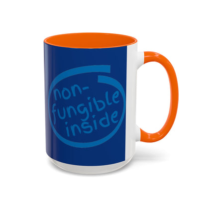 Non-Fungible Inside Dark Blue Accent Mug by cypherpunkgear.com