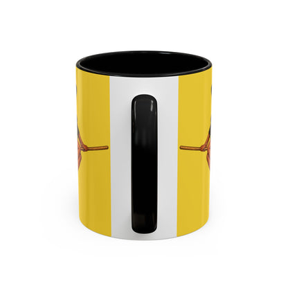 Velvet Vex Yellow Accent Mug by CreepyCrafts.boo