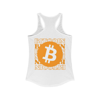 2-sided Bitcoin (BTC) Freedom Women's Racerback Tank Top by cypherpunkgear