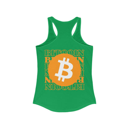 2-sided Bitcoin (BTC) Freedom Women's Racerback Tank Top by cypherpunkgear