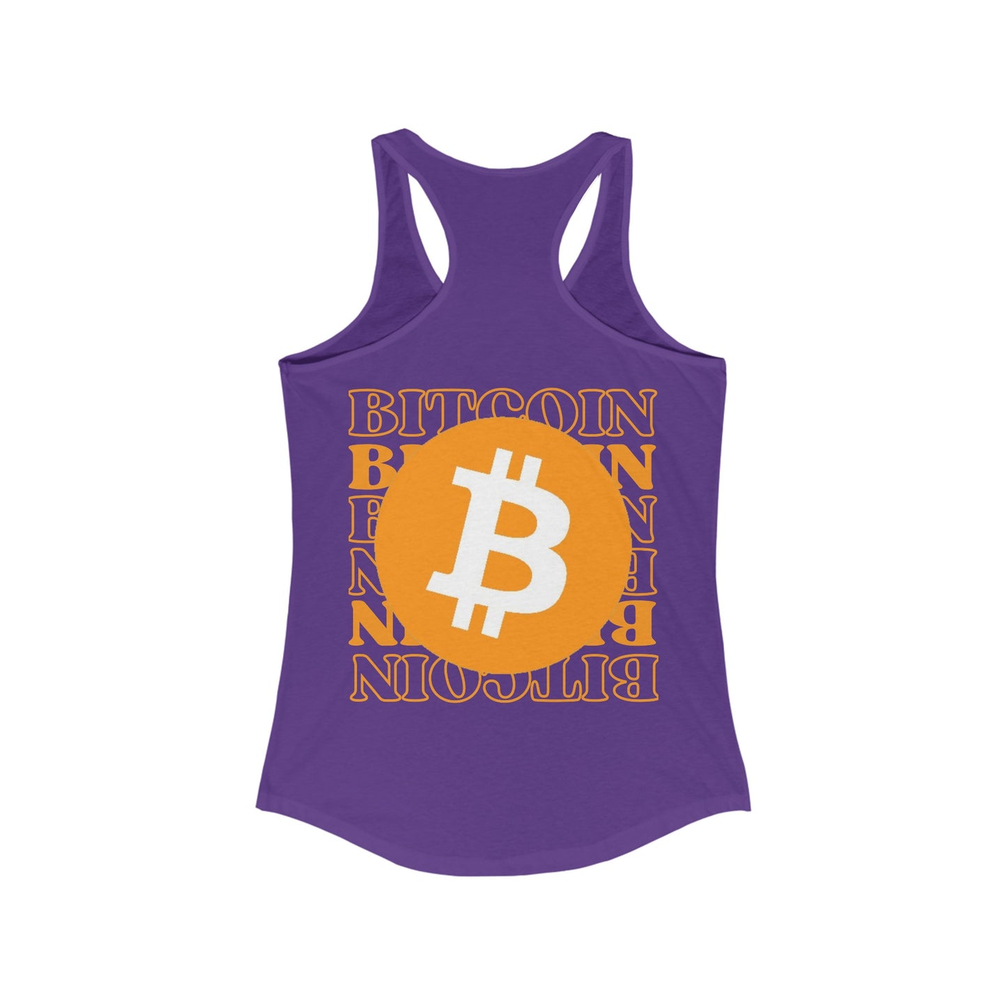 2-sided Bitcoin (BTC) Freedom Women's Racerback Tank Top by cypherpunkgear