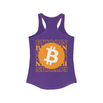 2-sided Bitcoin (BTC) Freedom Women's Racerback Tank Top by cypherpunkgear