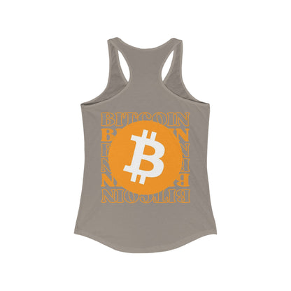 2-sided Bitcoin (BTC) Freedom Women's Racerback Tank Top by cypherpunkgear