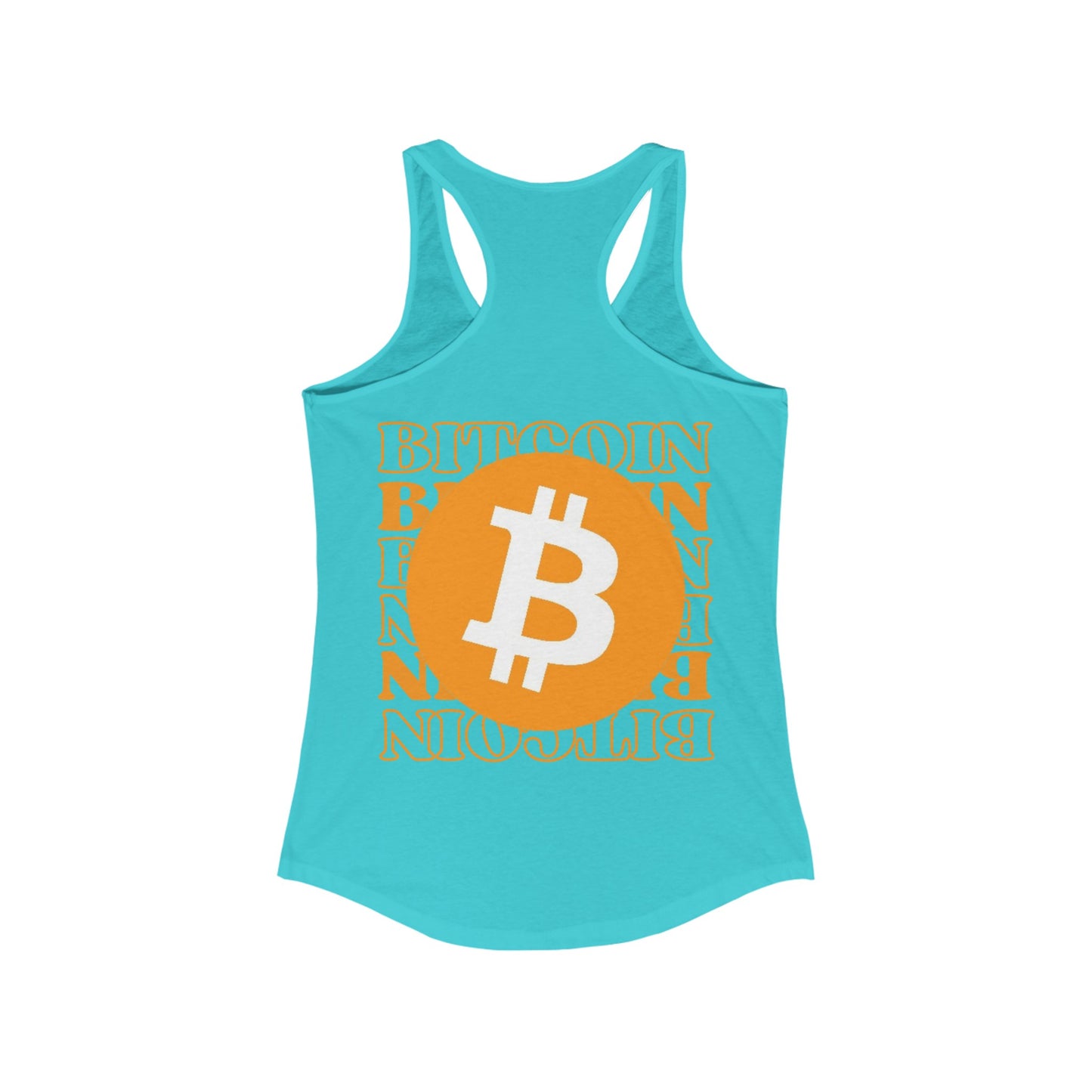 2-sided Bitcoin (BTC) Freedom Women's Racerback Tank Top by cypherpunkgear