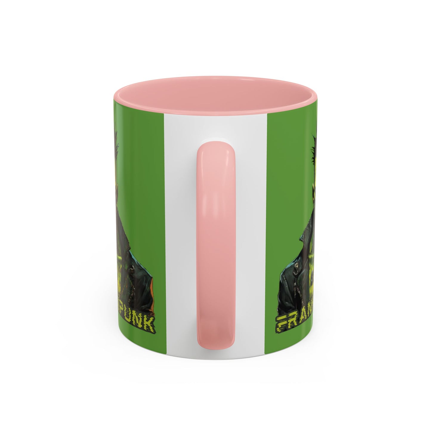 Frankenpunk Green Accent Mug by CreepyCrafts.boo
