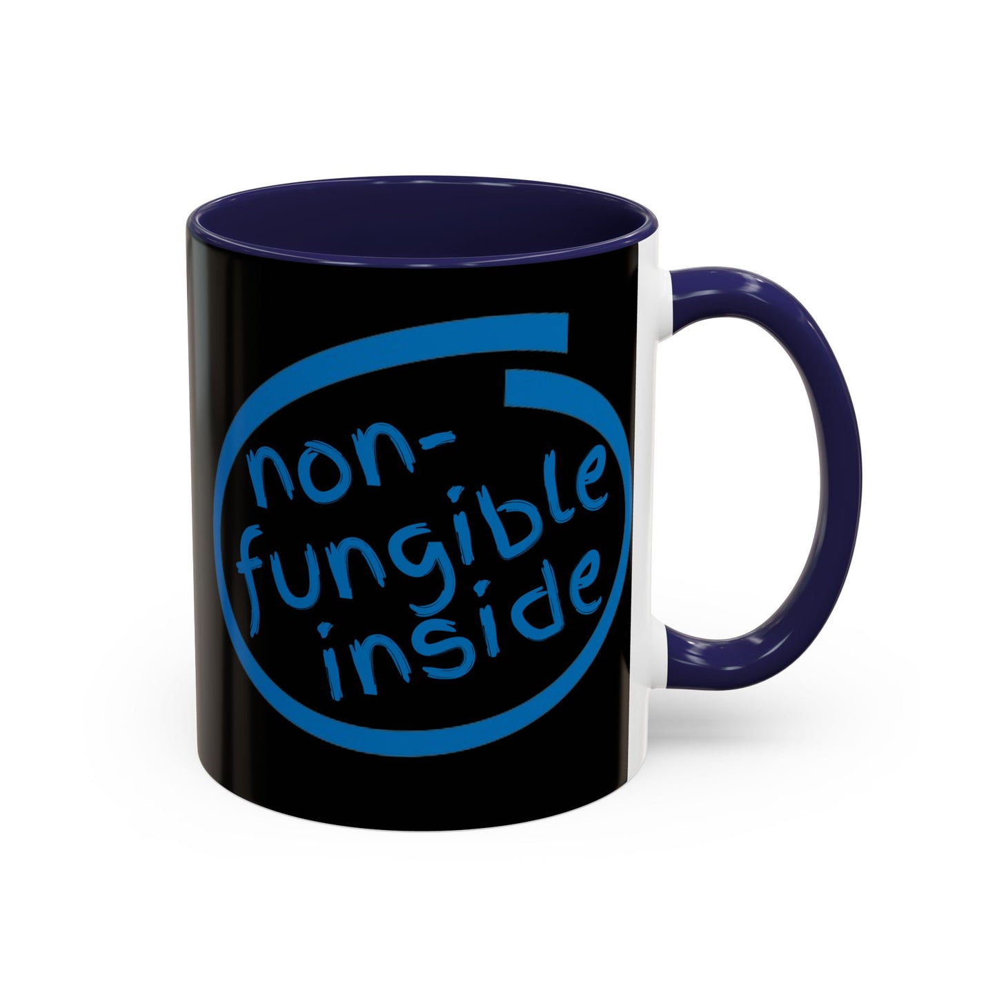 Non-Fungible Inside Black Accent Mug by cypherpunkgear.com
