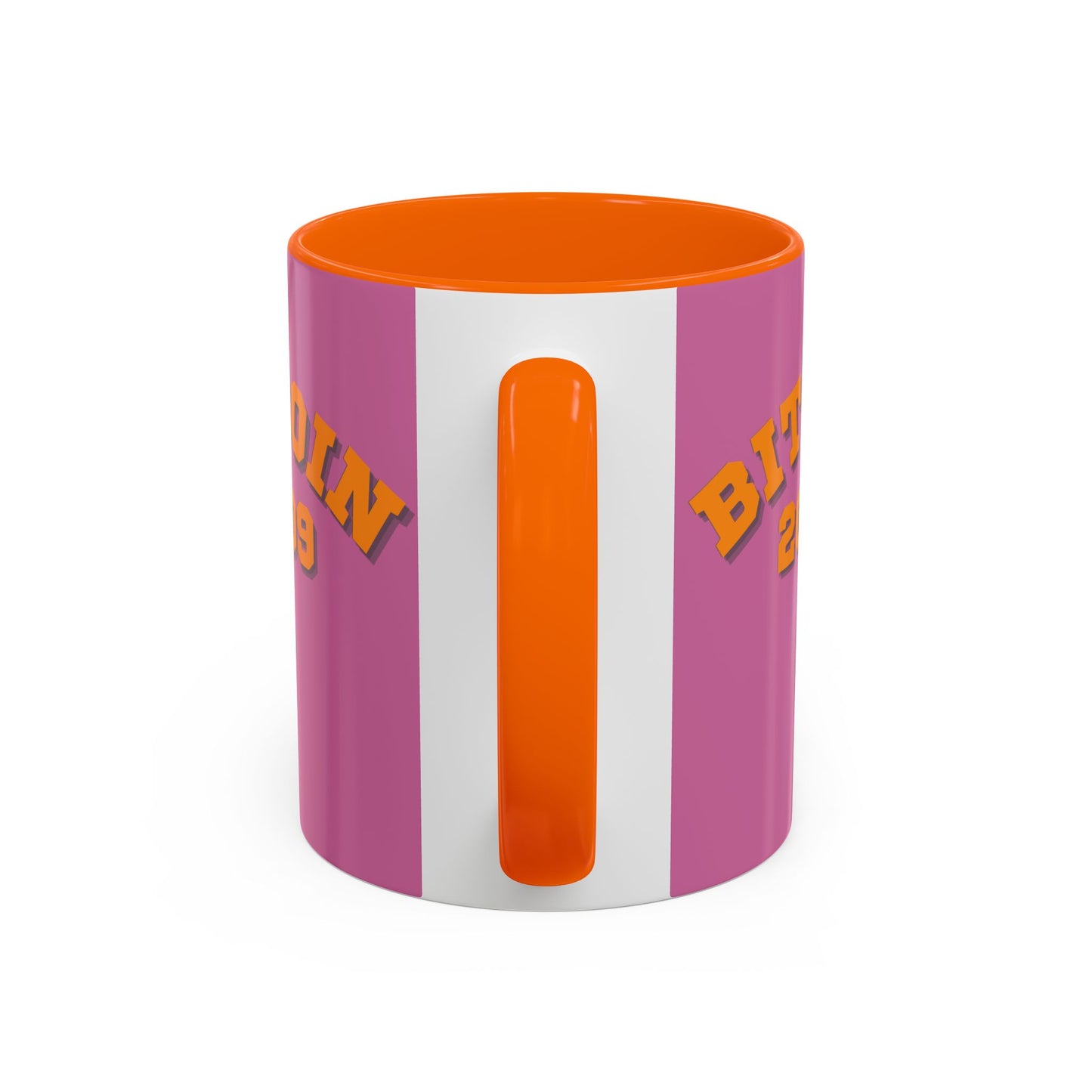 Bitcoin 2009 Pink Accent Mug by cypherpunkgear.com