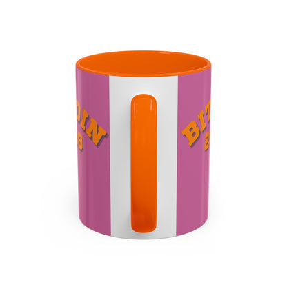 Bitcoin 2009 Pink Accent Mug by cypherpunkgear.com