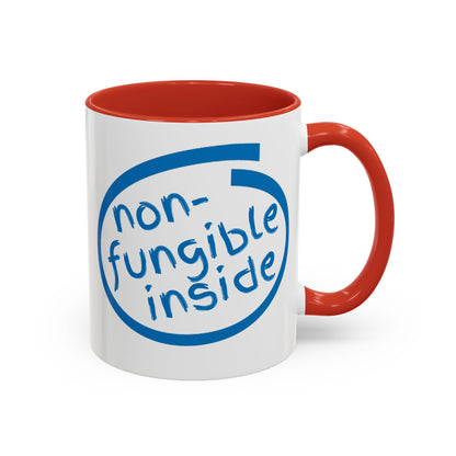 Non-Fungible Inside White Accent Mug by cypherpunkgear.com