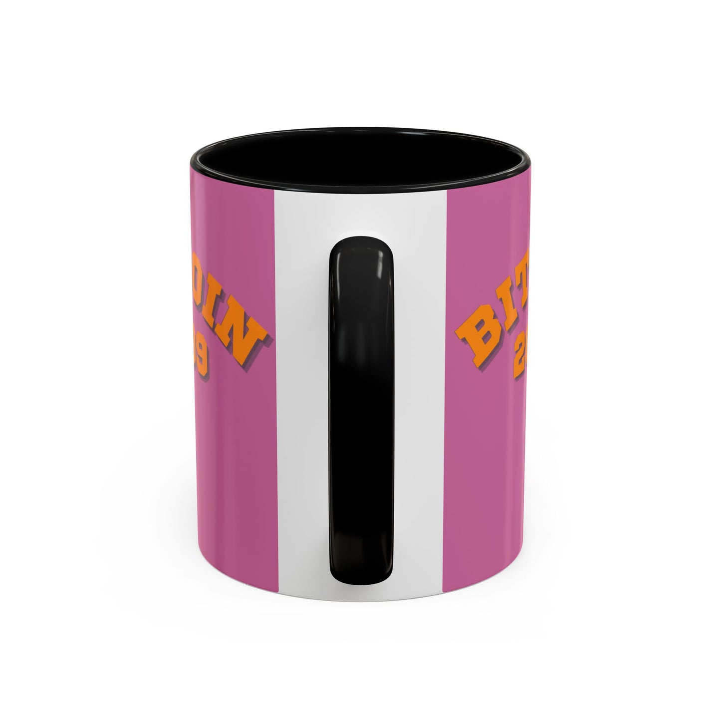 Bitcoin 2009 Pink Accent Mug by cypherpunkgear.com