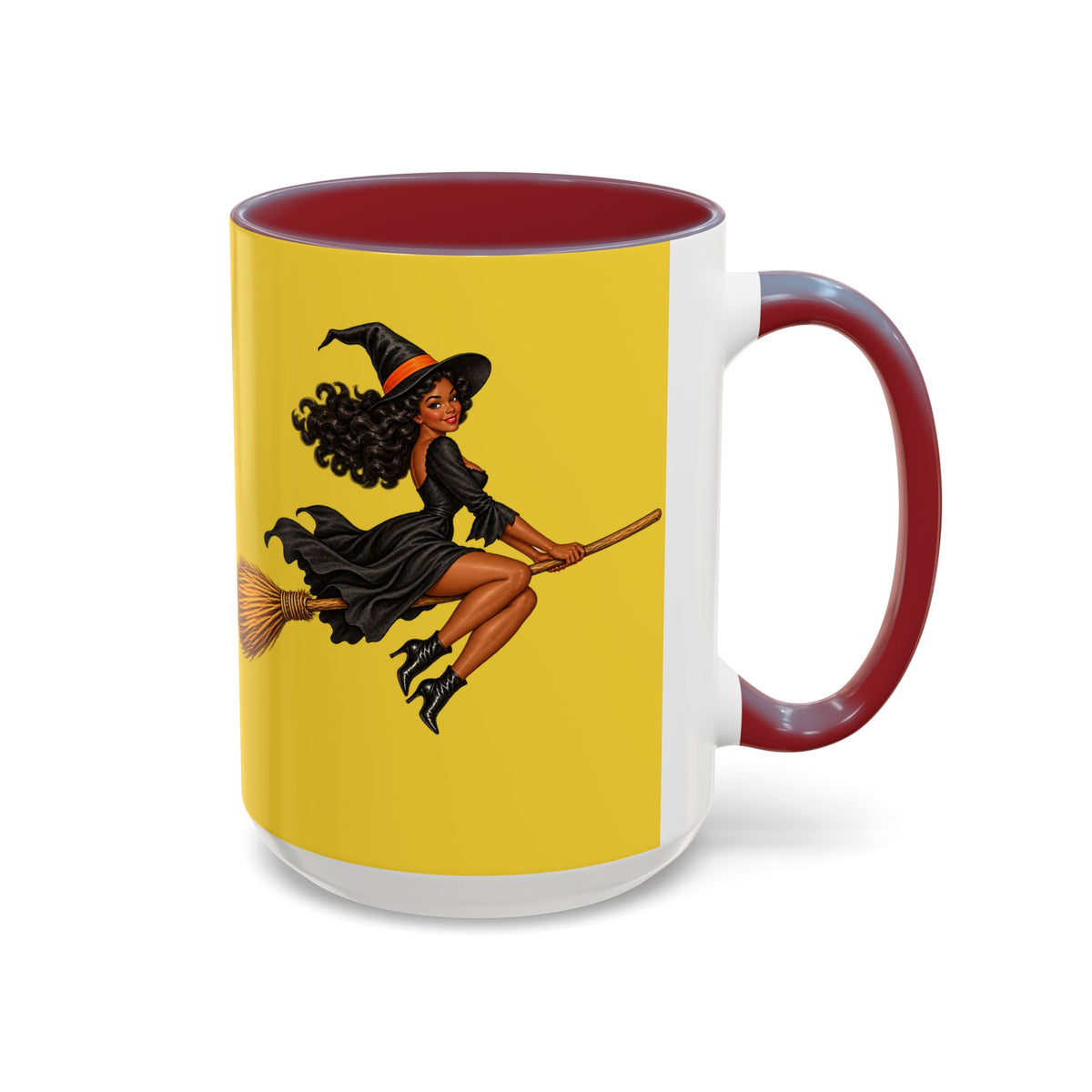 Velvet Vex Yellow Accent Mug by CreepyCrafts.boo