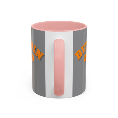 Bitcoin 2009 Grey Accent Mug by cypherpunkgear.com