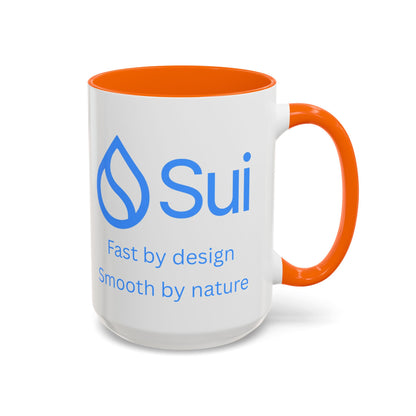 SUI White Accent Mug by cypherpunkgear.com
