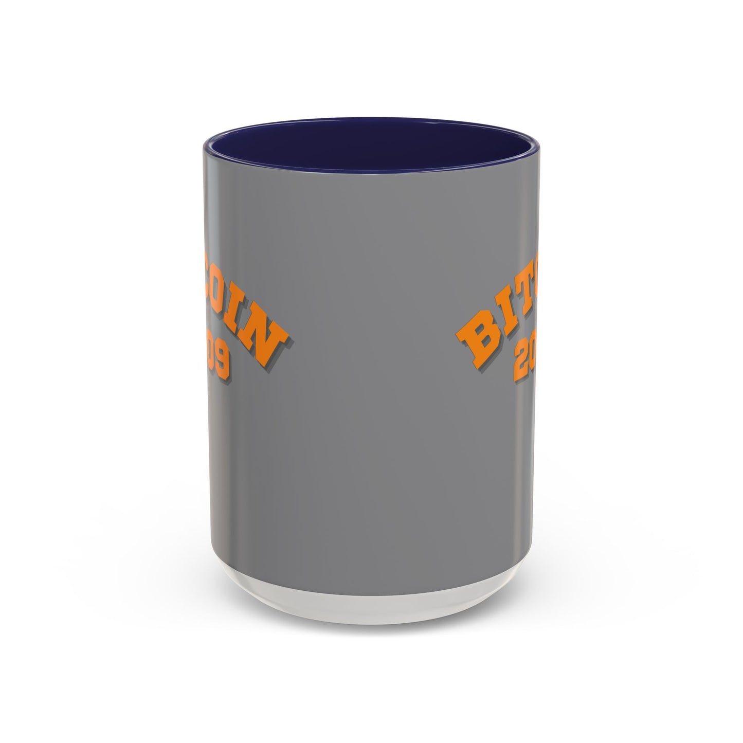 Bitcoin 2009 Grey Accent Mug by cypherpunkgear.com