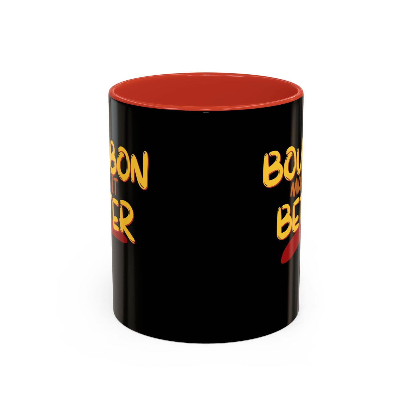 Bourbon makes it better Accent Mug by cypherpunkgear.com