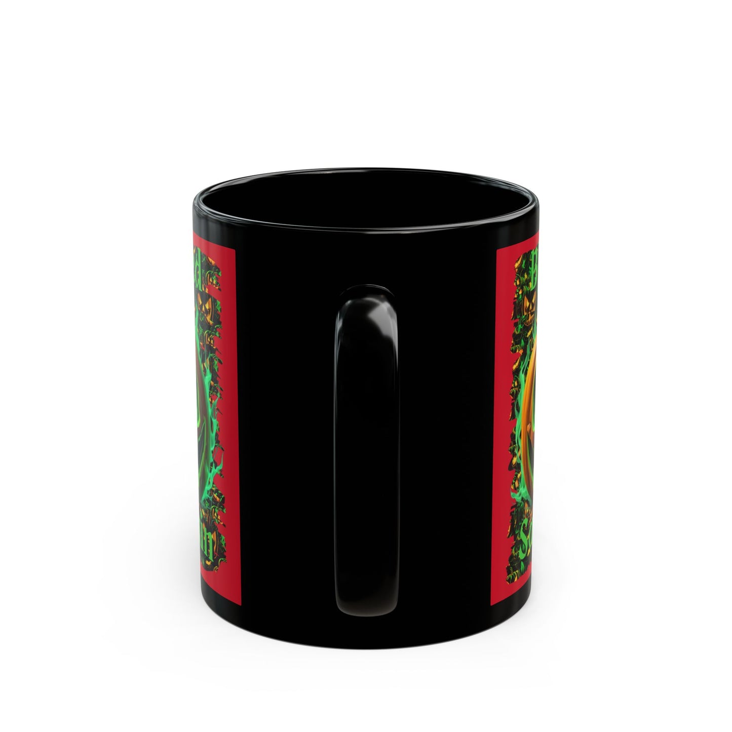 Blessed Samhain Green Jack Red Mug by CreepyCrafts.boo