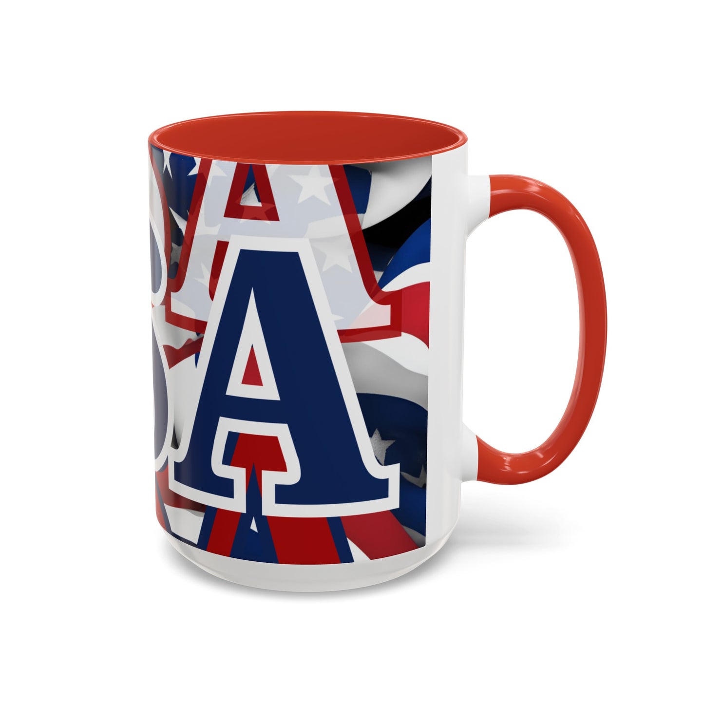 USA! USA! USA BLfont Patriot Accent Mug by cypherpunkgear