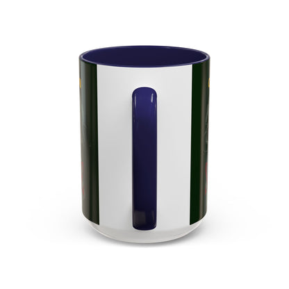 Caution, Savage Dark Green Accent Mug by cypherpunkgear.com