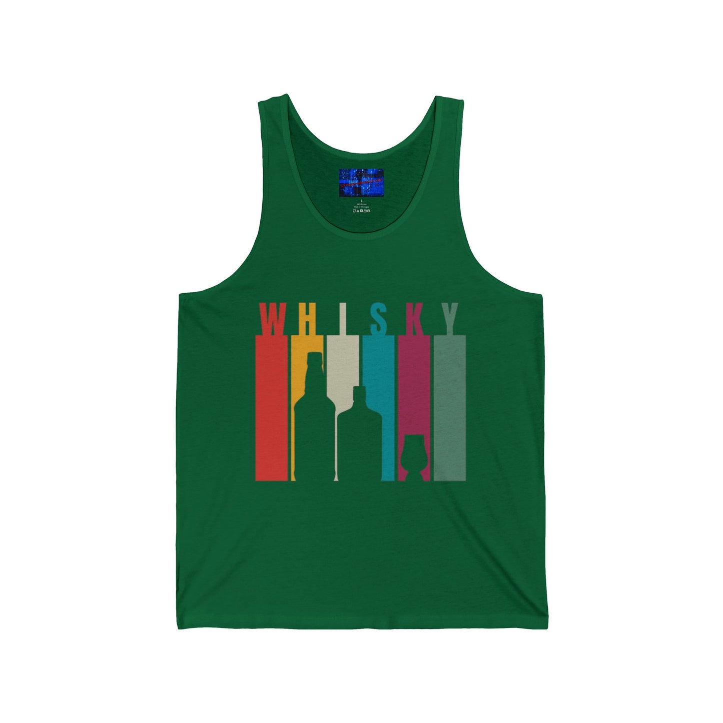 Whisky spelled without an 'e' Unisex Jersey Tank Top by cypherpunkgear.com