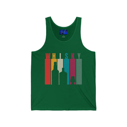 Whisky spelled without an 'e' Unisex Jersey Tank Top by cypherpunkgear.com