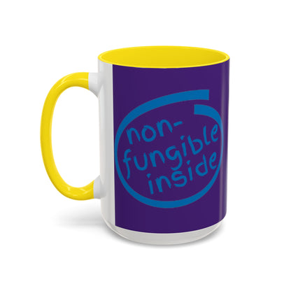 Non-Fungible Inside Purple Accent Mug by cypherpunkgear.com