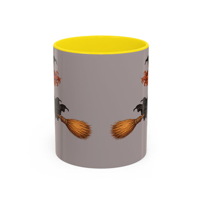 Hazel Hex Grey Accent Mug by CreepyCrafts.boo