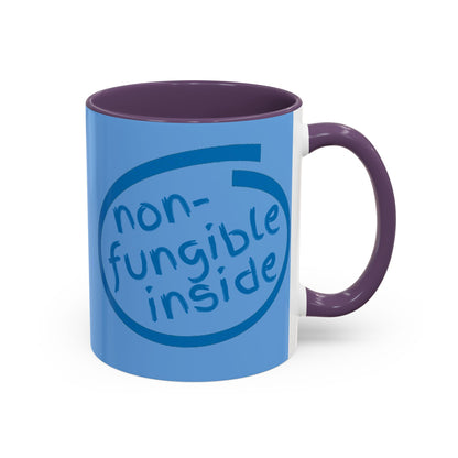Non-Fungible Inside Light Blue Accent Mug by cypherpunkgear.com
