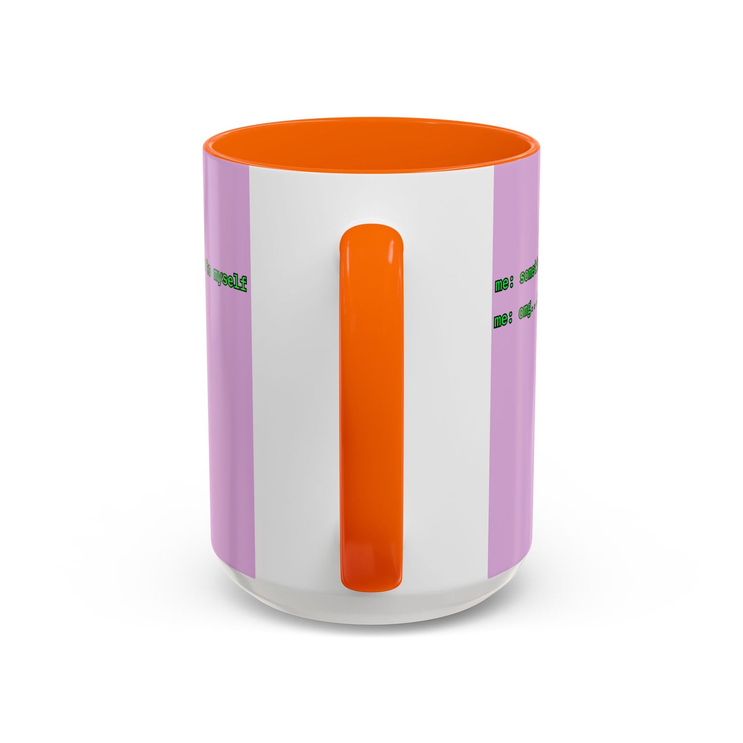 Sometimes I talk to myself - me: omg...same Pink Accent Mug by cypherpunkgear.com
