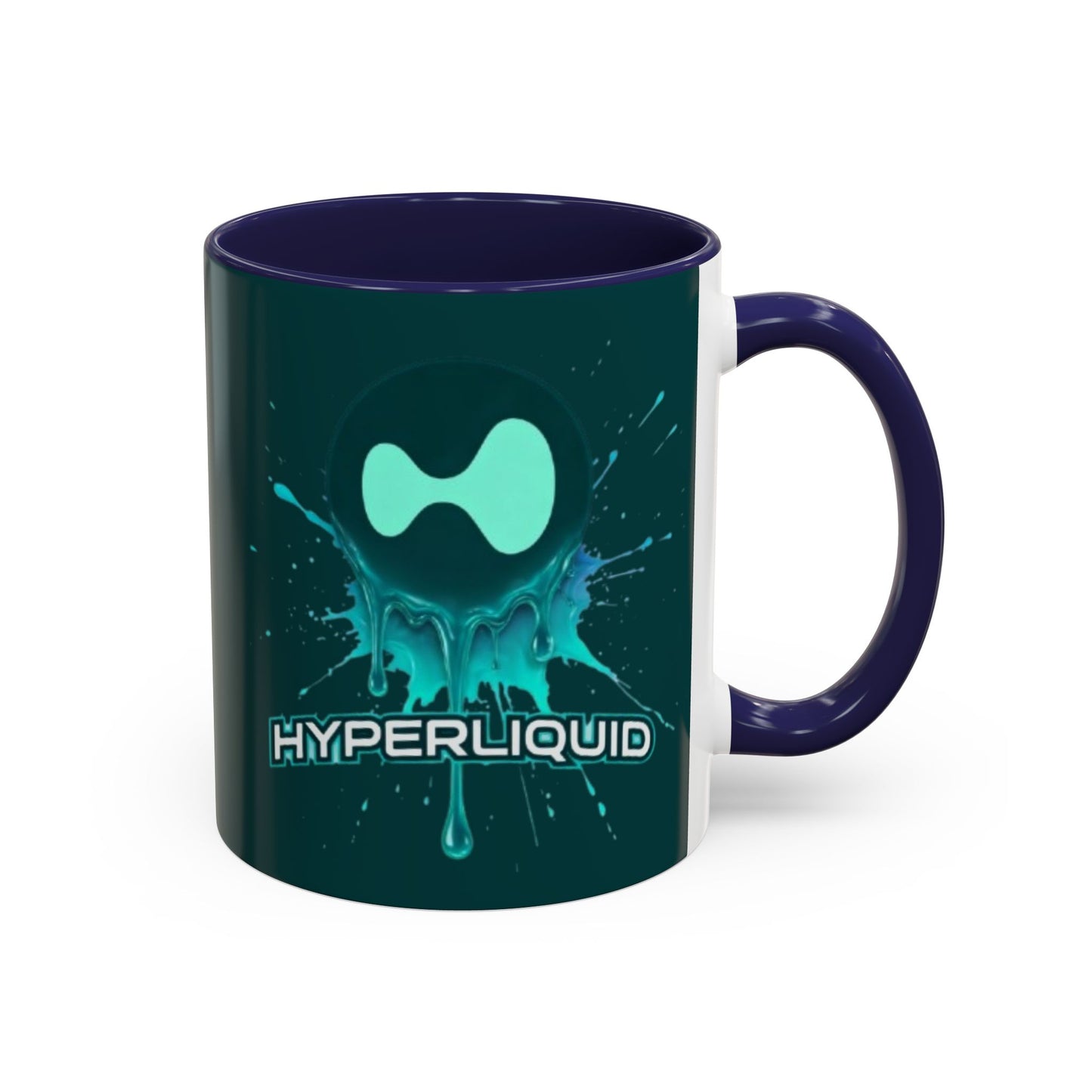 HYPE Drip Dark Hyperliquid Accent Mug by cypherpunkgear.com