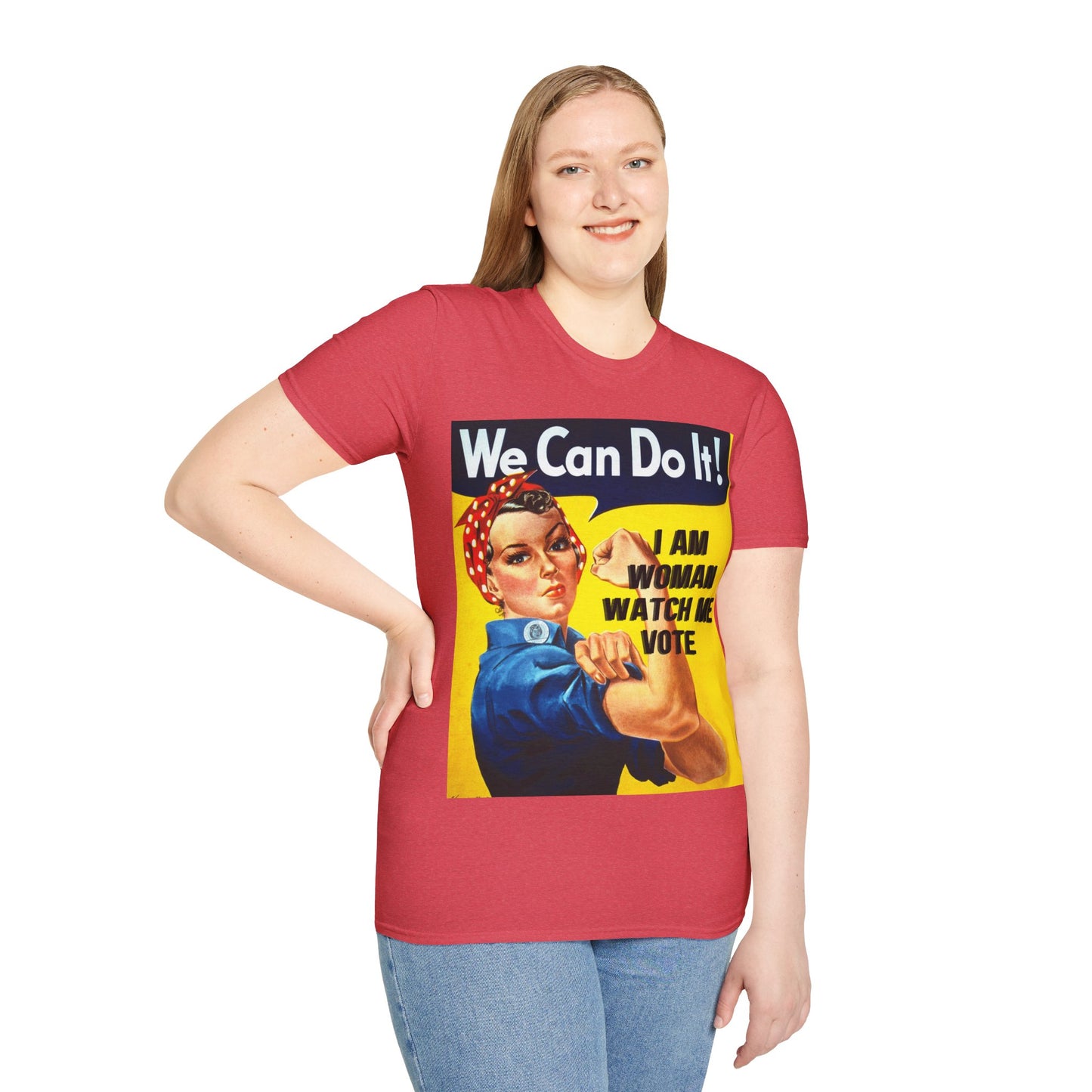 I Am Woman Watch Me Vote Rosie LTcolors Unisex T-Shirt by cypherpunkgear.com