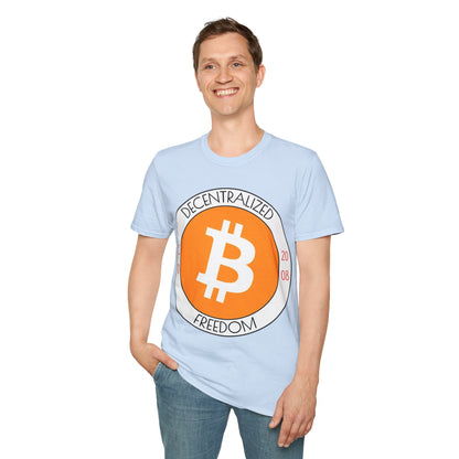 Bitcoin Decentralized Freedom LTcolors Unisex T-Shirt by cypherpunkgear