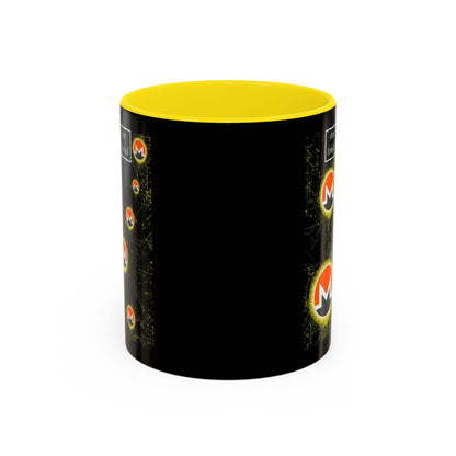 Monero (XMR) don't assume your freedoms are assured Black Accent Mug by cypherpunkgear.com