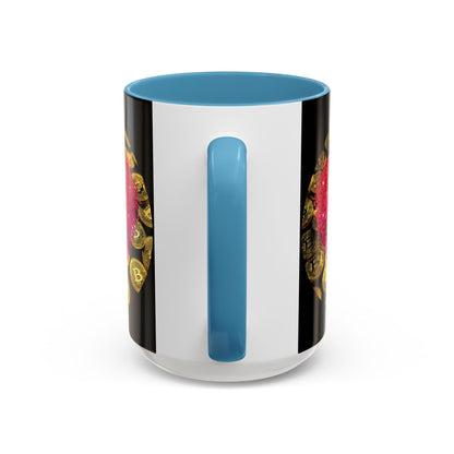 Bitcoin is My Valentine Black Accent Mug by cypherpunkgear.com