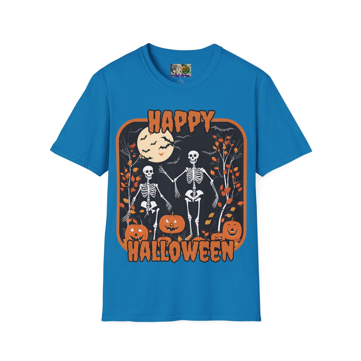 Spooktacular Skeletons of Halloween Dark colors Unisex T-shirt by CreepyCrafts.boo