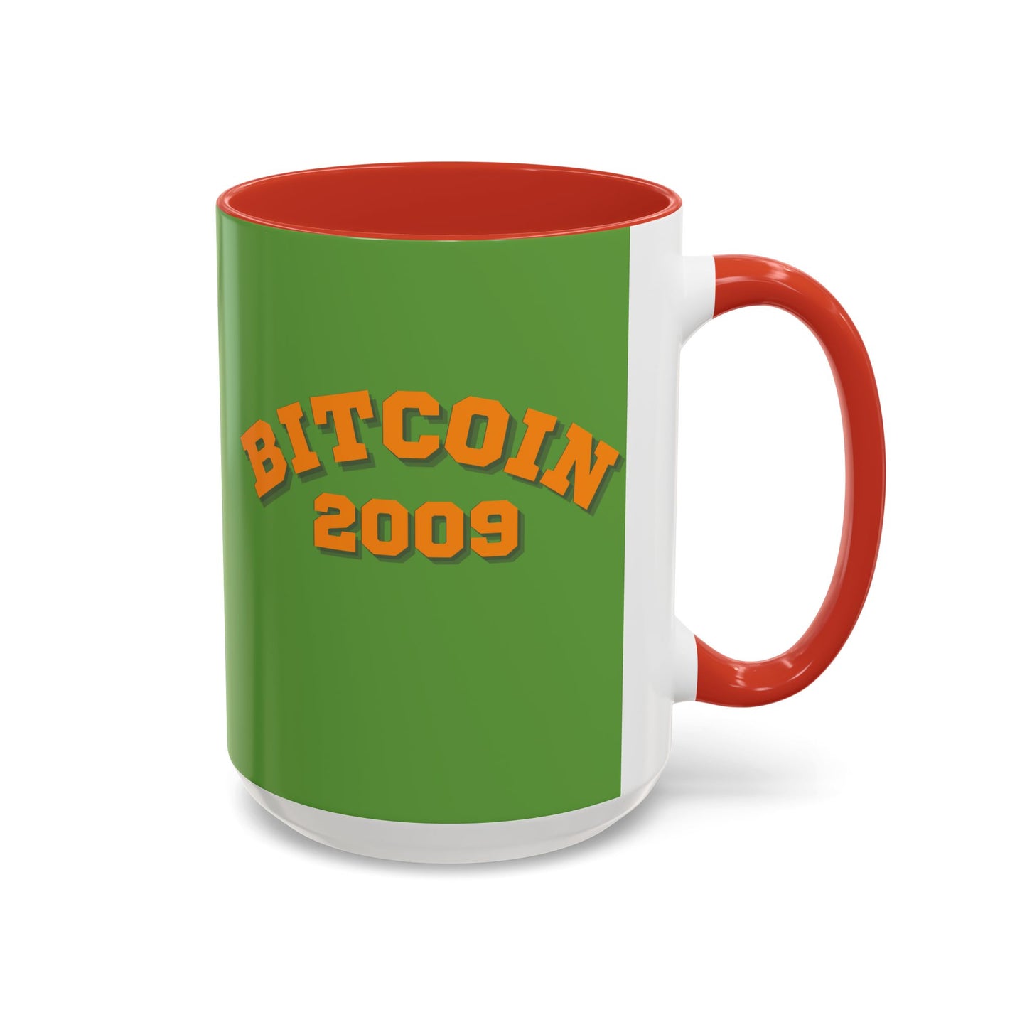 Bitcoin 2009 Green Accent Mug by cypherpunkgear.com