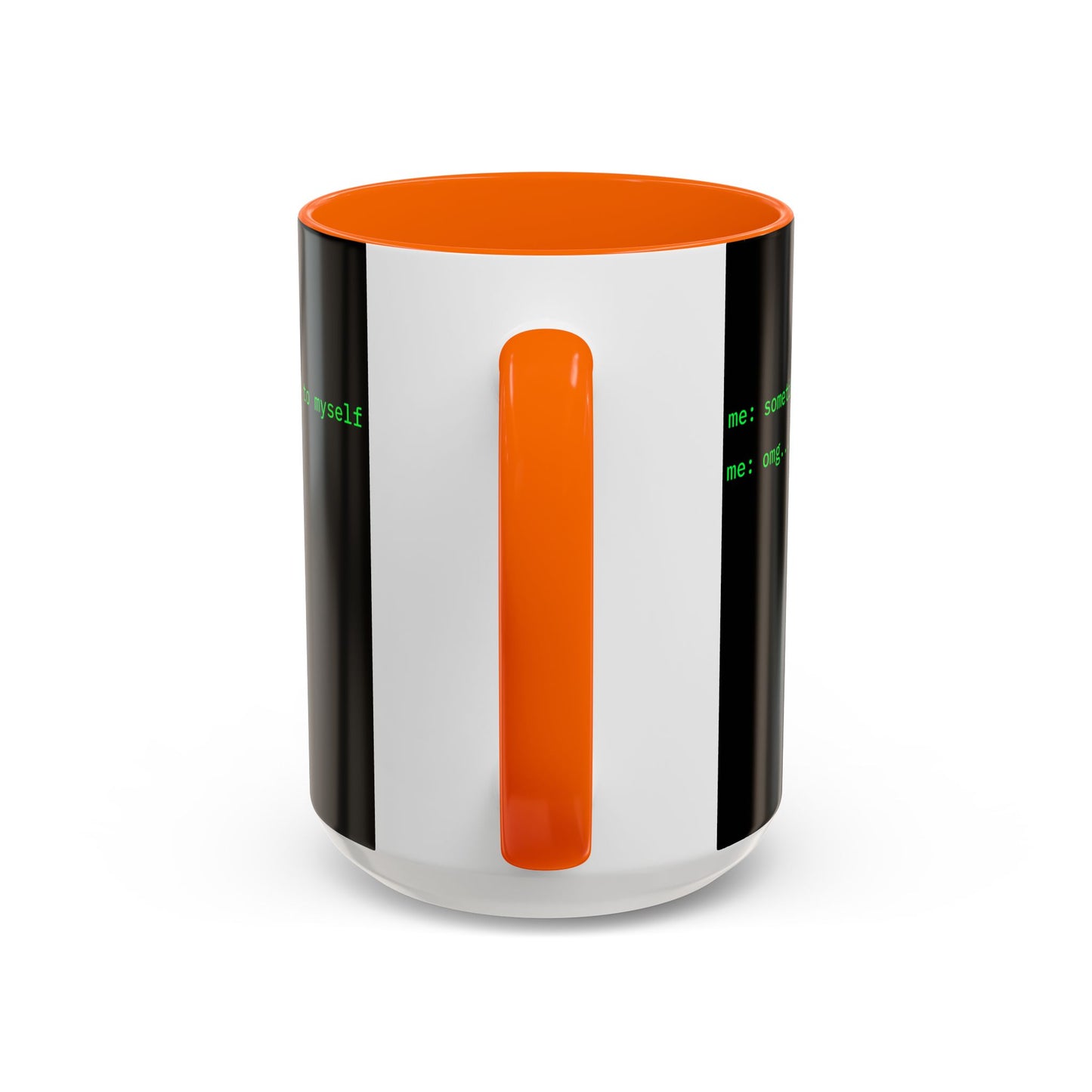 Sometimes I talk to myself - me: omg...same Black Accent Mug by cypherpunkgear.com