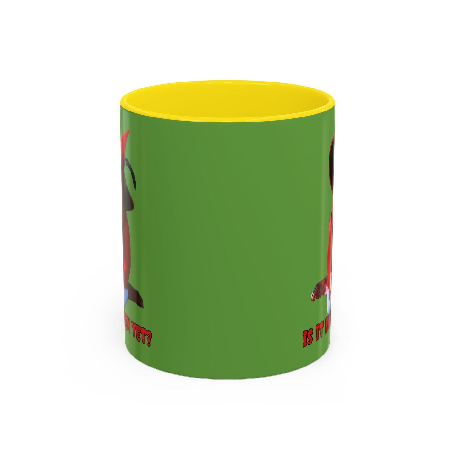 Is it Halloween yet? Green Accent Mug by CreepyCrafts.boo