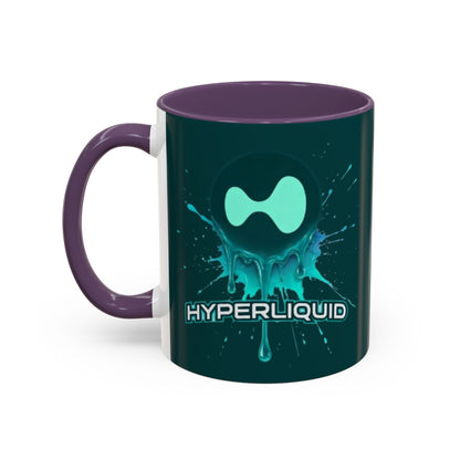 HYPE Drip Dark Hyperliquid Accent Mug by cypherpunkgear.com