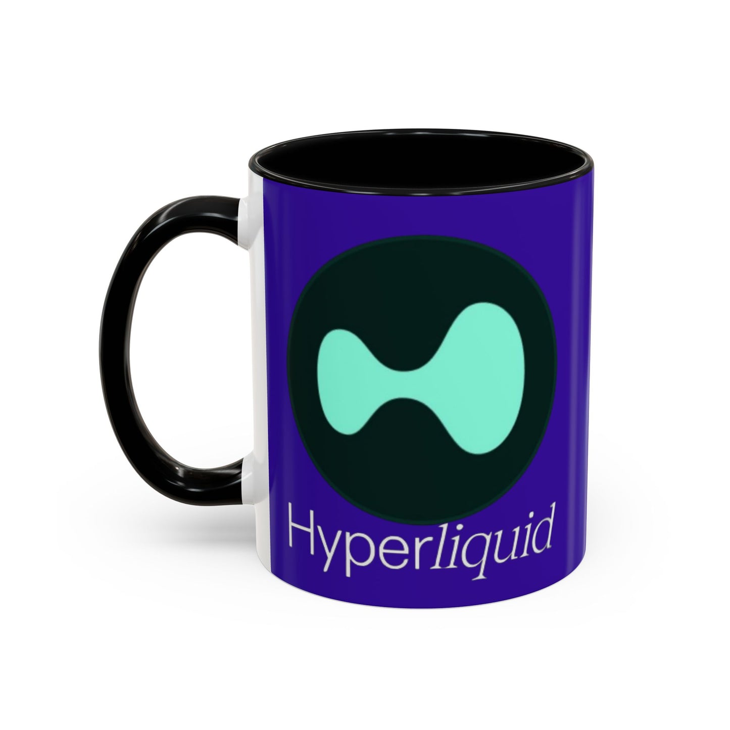 Hyperliquid White font Dark Purple Accent Mug by cypherpunkgear.com