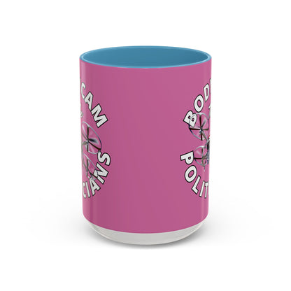 Bodycam the Politicians Drone Pink Accent Mug by cypherpunkgear.com