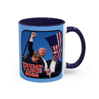 Trump and Vance 2024 Accent Mug by cypherpunkgear