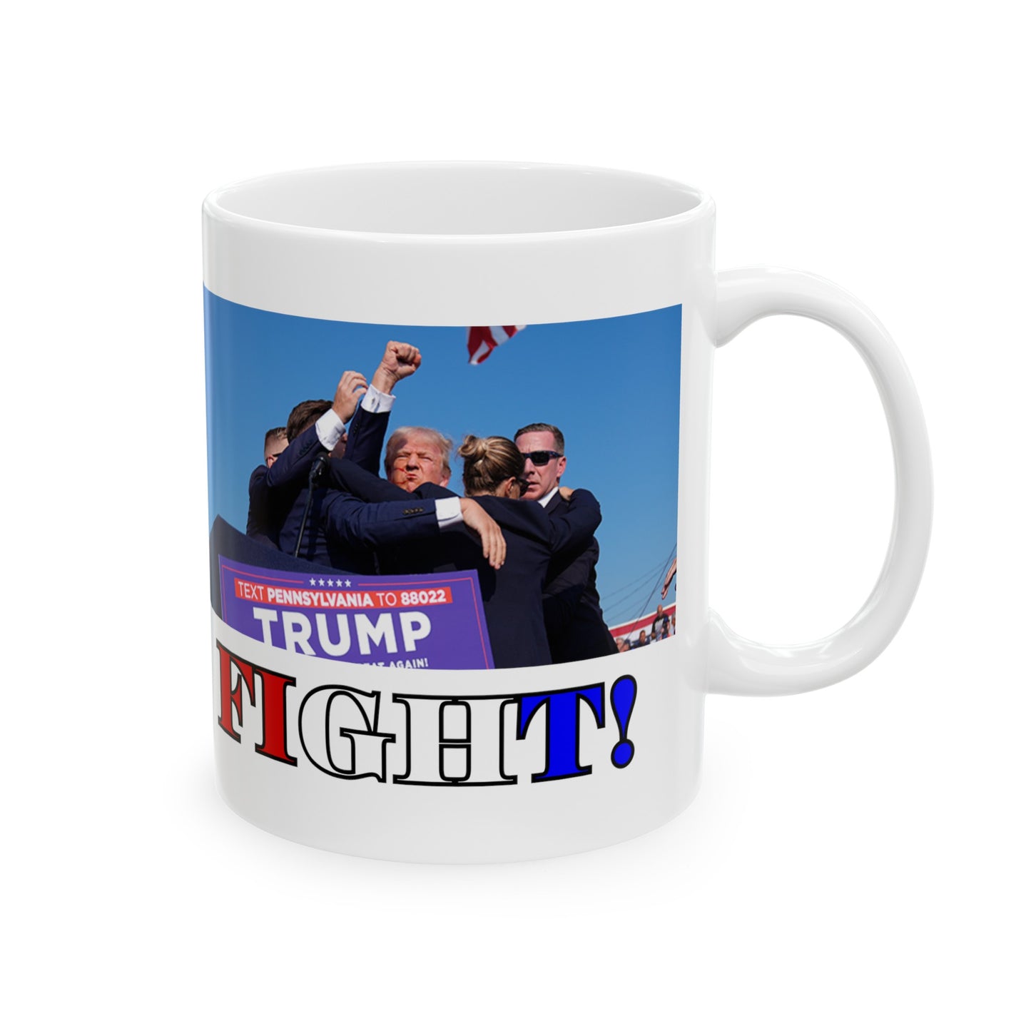 Fight! White Mug by cypherpunkgear