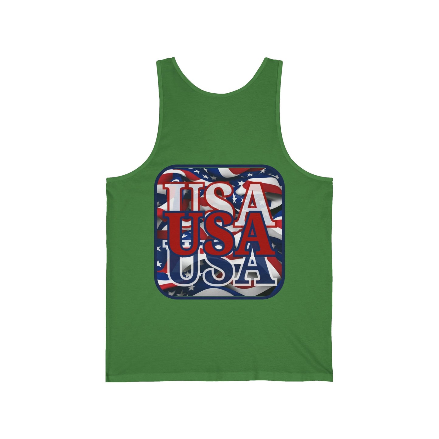 2-sided RED White and Blue USA Patriot Unisex Jersey Tank Top by cypherpunkgear