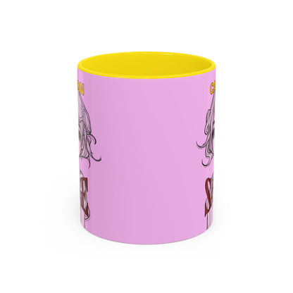 Caution, Savage Pink Accent Mug by cypherpunkgear.com