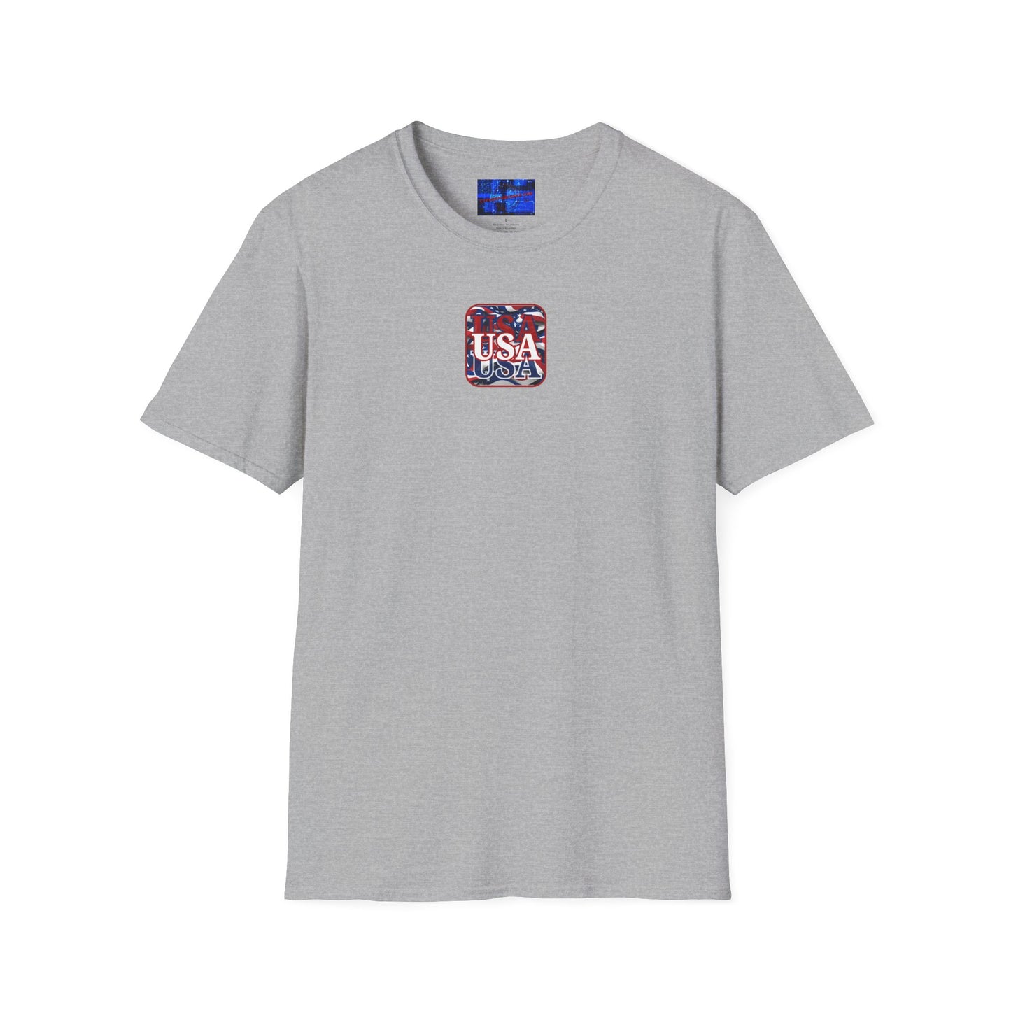 2-sided Red WHITE and Blue USA Patriot Light colors Unisex T-Shirt by cypherpunkgear.com