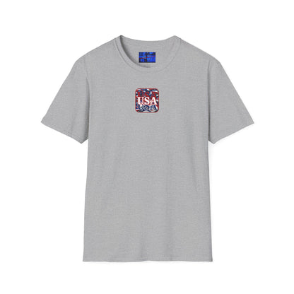 2-sided Red WHITE and Blue USA Patriot Light colors Unisex T-Shirt by cypherpunkgear.com