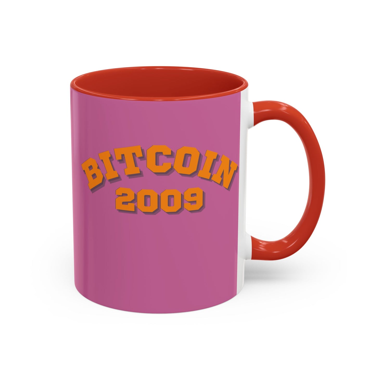 Bitcoin 2009 Pink Accent Mug by cypherpunkgear.com